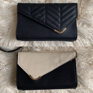 Reversible Black and White/Cream CrossBody Bag